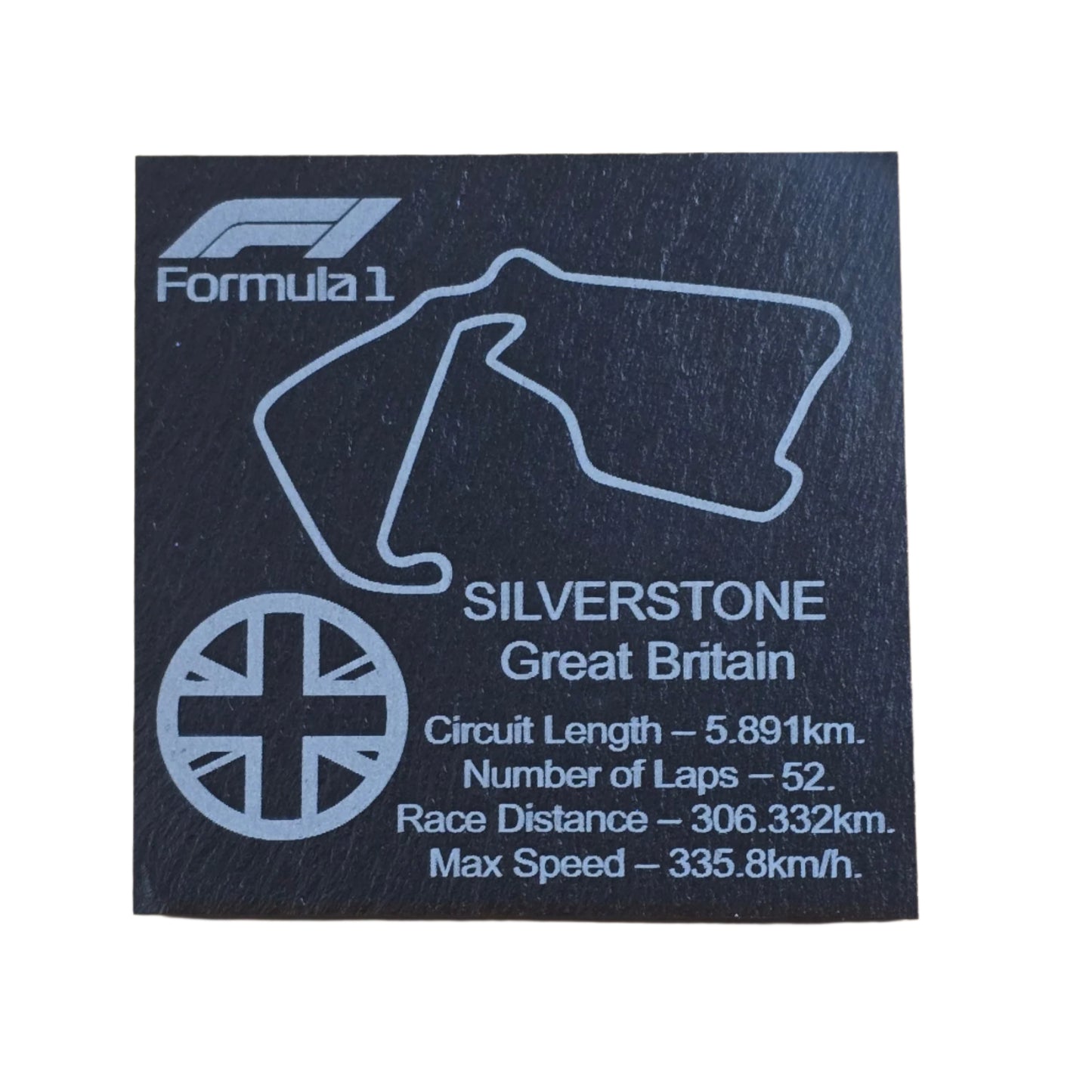 F1 Track Details Slate Coaster