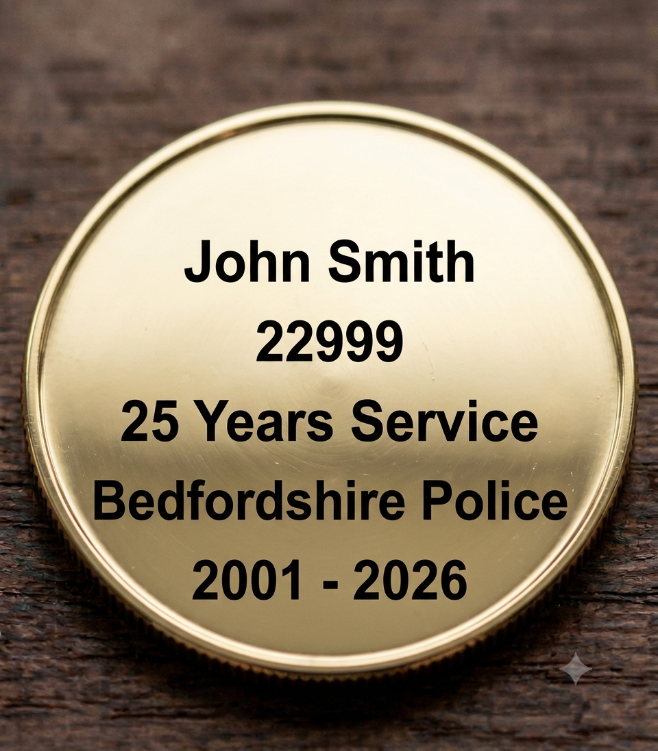 Retirement Gift - Engraved Brass Coin