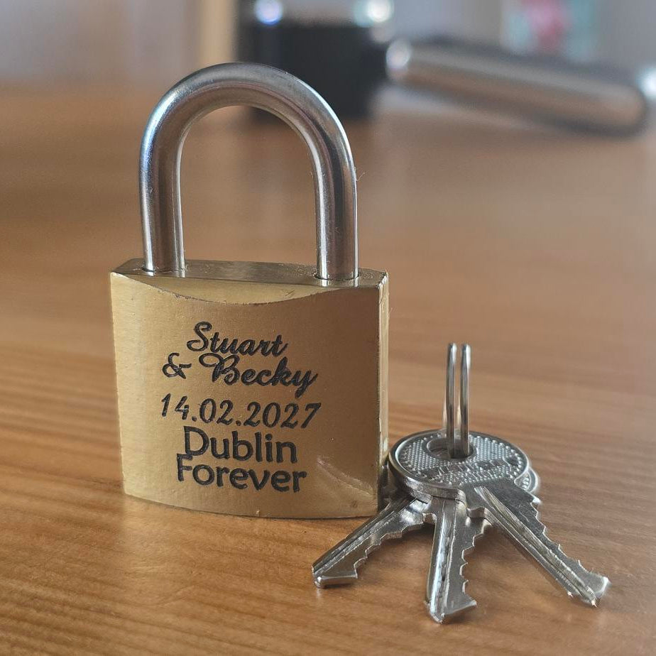 Love Locks Personalised Brass Padlock