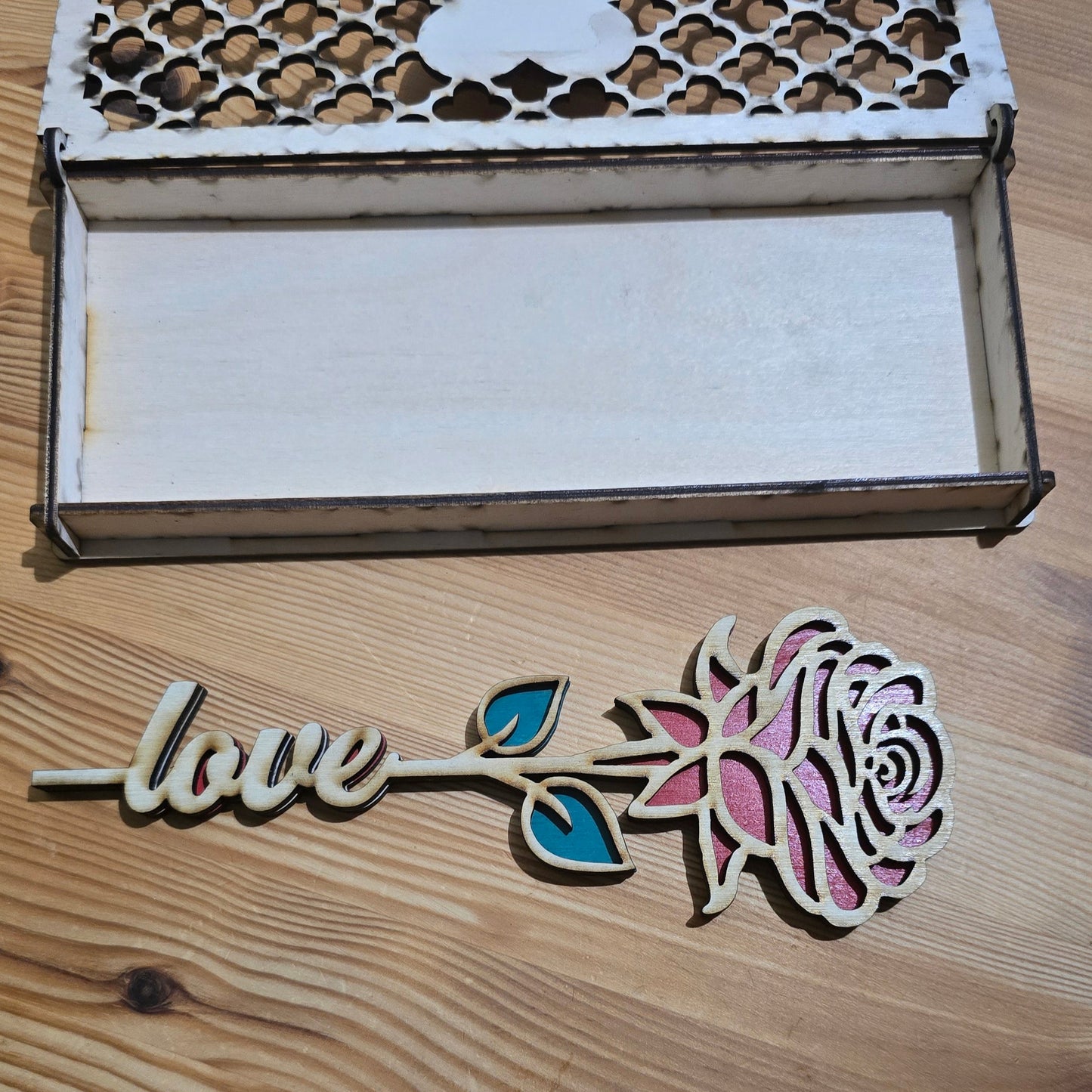 Painted Rose in a Box