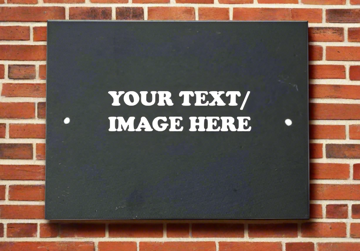 Slate rectangle sign customisable etchi