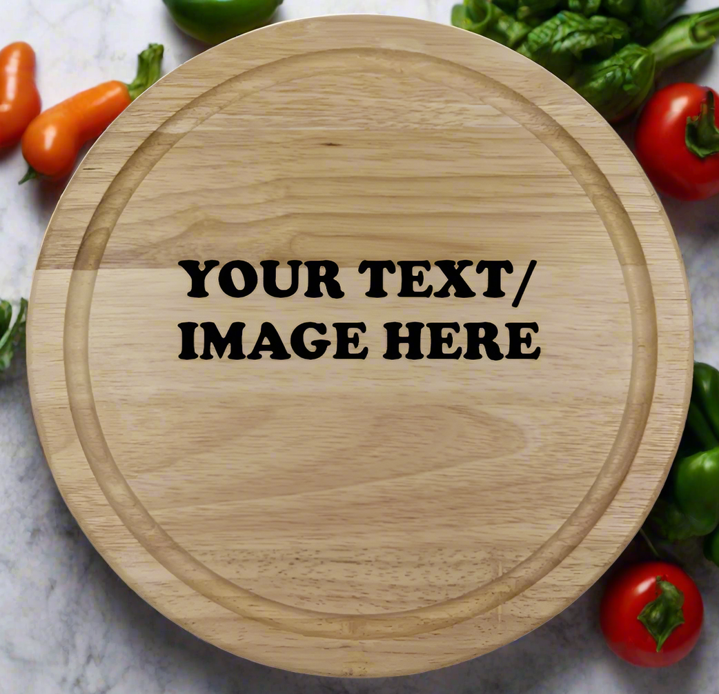 round chopping board customisable etchi