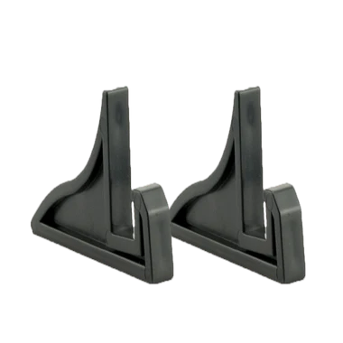 Black plastic display stand pair etchi