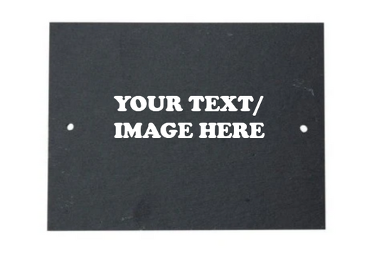 Slate rectangle sign customisable etchi