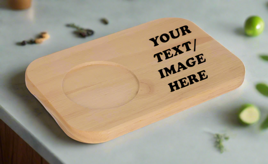 Customisable biscuit serving board hevea etchi